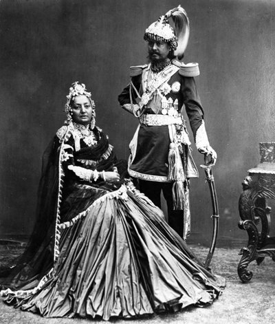 Maharaja del Nepal e sua moglie da S. and Shepherd, C. Bourne